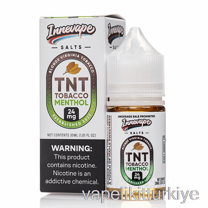 Vape Likit Tnt Tütün Mentol Tuzları - Innevape E-sıvılar - 30ml 24mg